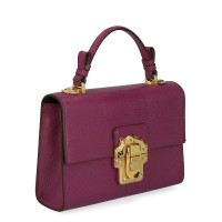 Dolce & Gabbana Lucia Bag aus Leder in Violett