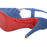 Christian Louboutin Sandals Jeans fabric in Blue