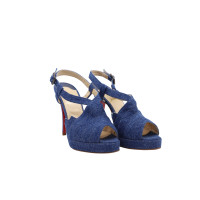 Christian Louboutin Sandals Jeans fabric in Blue