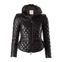 Moncler Giacca/Cappotto in Pelle in Nero