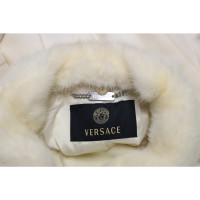 Versace Veste/Manteau en Coton en Blanc