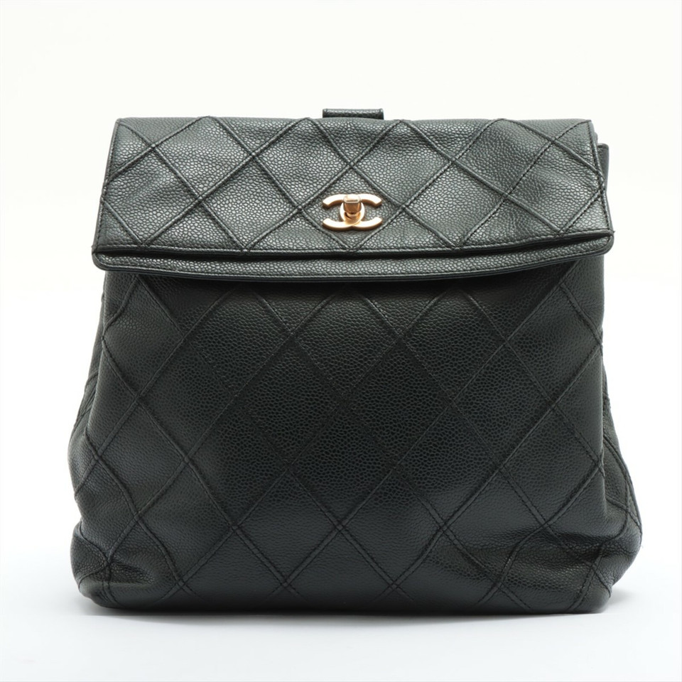 Chanel Backpack Leather in Black