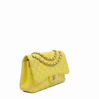 Chanel Classic Flap Bag Jumbo en Cuir en Jaune