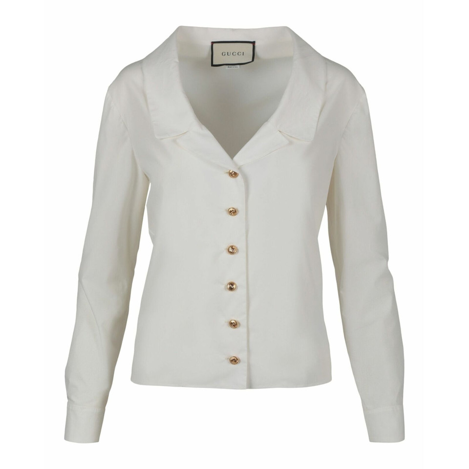 Gucci Top en Coton en Blanc