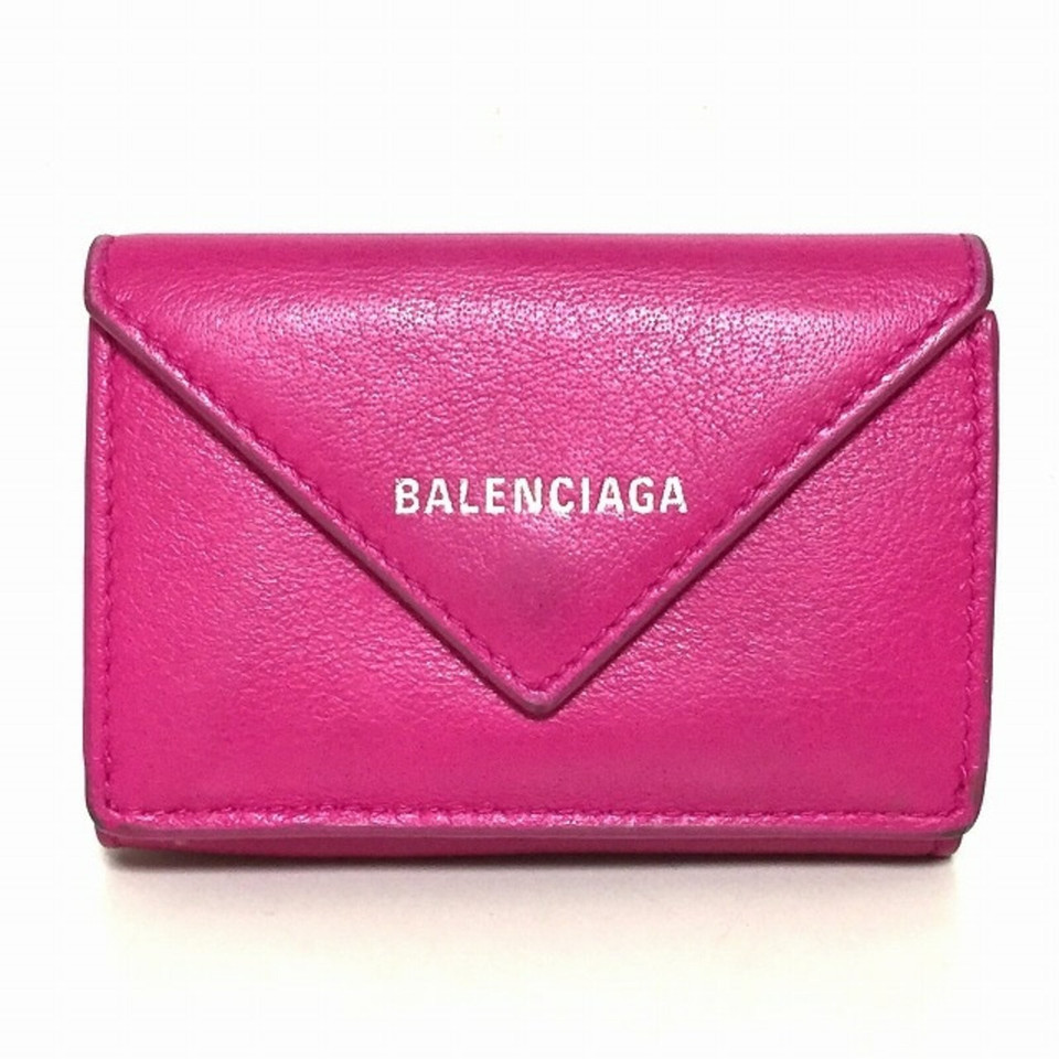 Balenciaga Täschchen/Portemonnaie aus Leder in Rosa / Pink