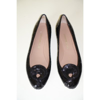 Emporio Armani Slippers/Ballerinas Leather in Black