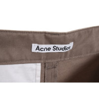 Acne Trousers Cotton in Khaki