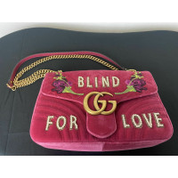 Gucci Marmont Bag in Pelle scamosciata in Rosa