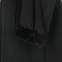 Yves Saint Laurent Jas/Mantel Wol in Zwart
