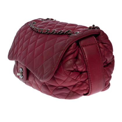 Chanel Classic Flap Bag Leer in Fuchsia
