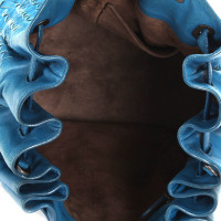Bottega Veneta Umhängetasche aus Leder in Blau