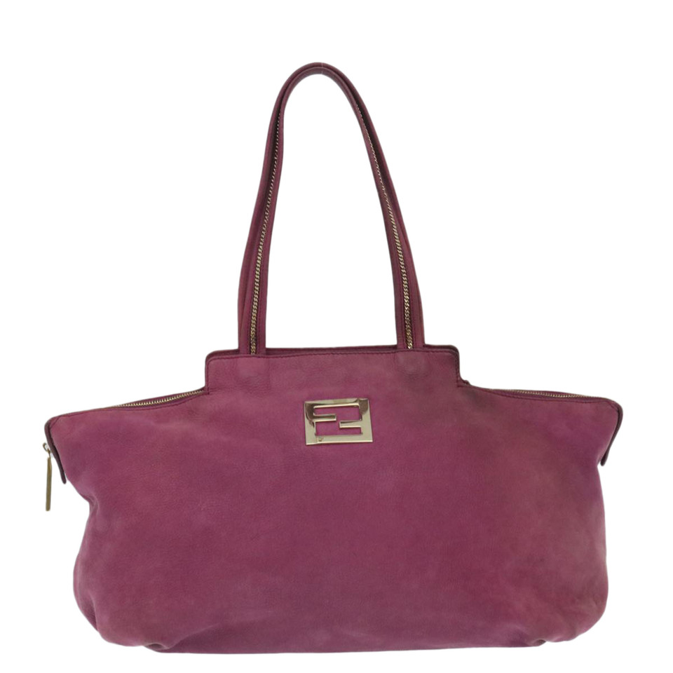 Fendi Tote Bag aus Leder in Violett