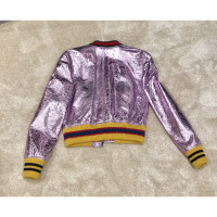 Gucci Jacket/Coat Leather in Pink