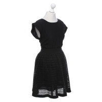 Sandro Kleid aus Baumwolle in Schwarz
