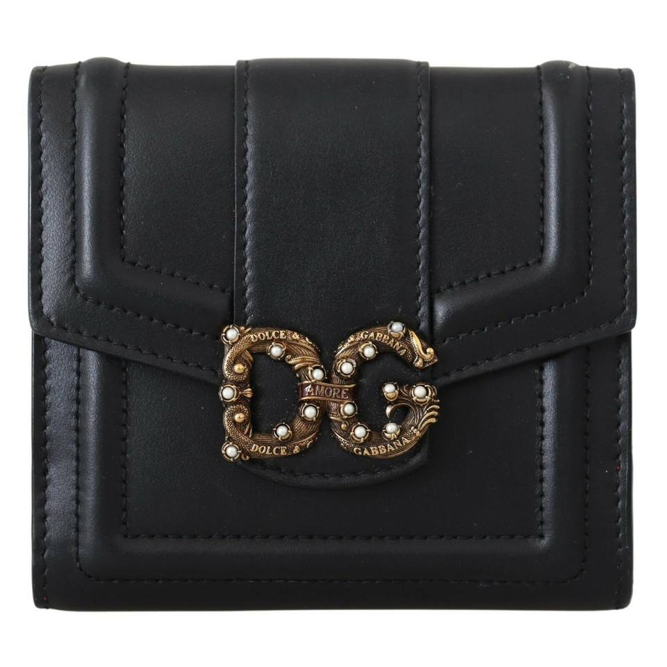 Dolce & Gabbana Sac à main/Portefeuille en Cuir en Noir