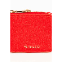 Trussardi Täschchen/Portemonnaie aus Leder in Rot