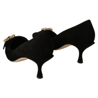 Dolce & Gabbana Pumps/Peeptoes aus Wildleder in Schwarz