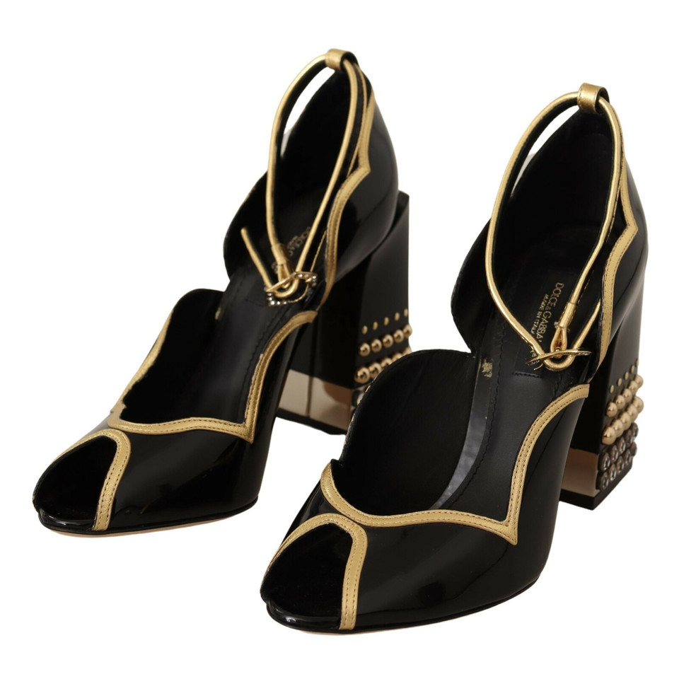 Dolce & Gabbana Sandales en Cuir en Noir