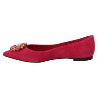 Dolce & Gabbana Slipper/Ballerinas aus Leder in Rosa / Pink