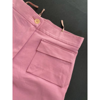 Jil Sander Paire de Pantalon en Coton en Rose/pink