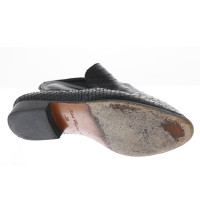 Clergerie Slipper/Ballerinas aus Leder in Schwarz