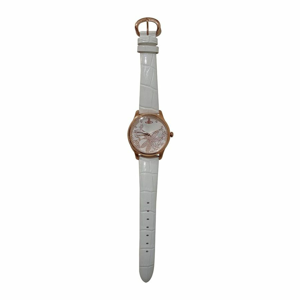 Vivienne Westwood Armbanduhr aus Leder in Weiß