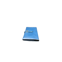 Hermès Béarn Compact Wallet aus Leder in Blau