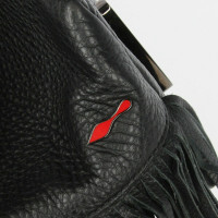 Christian Louboutin Passage Fringe Bag Leather in Black