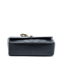 Chanel Flap Bag Top Handle Leather in Black