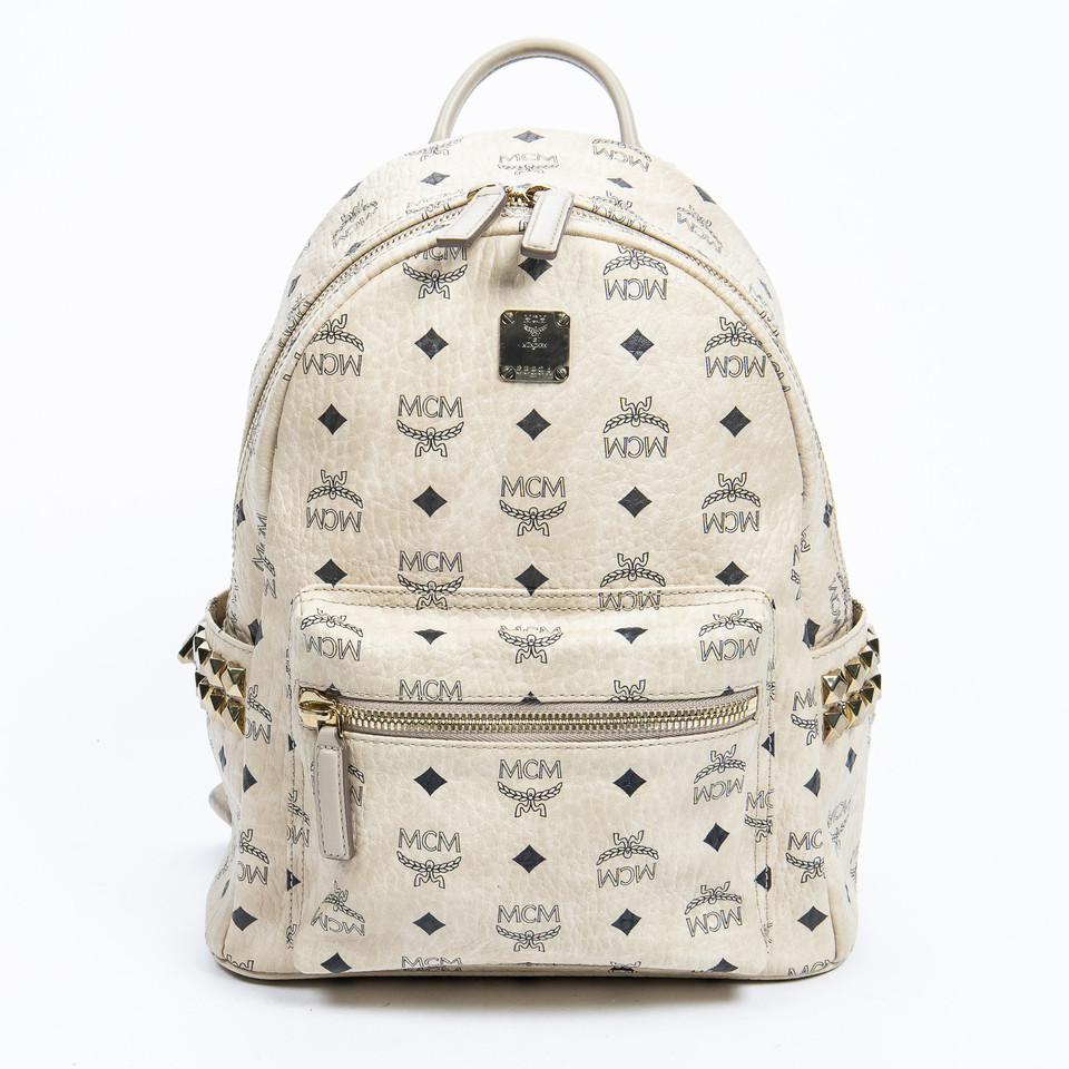 Mcm Backpack Canvas in Beige