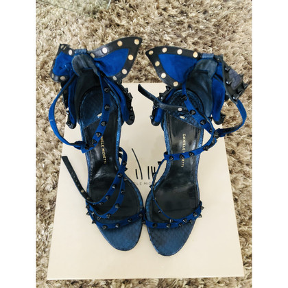 Daniele Michetti Sandals Leather in Blue
