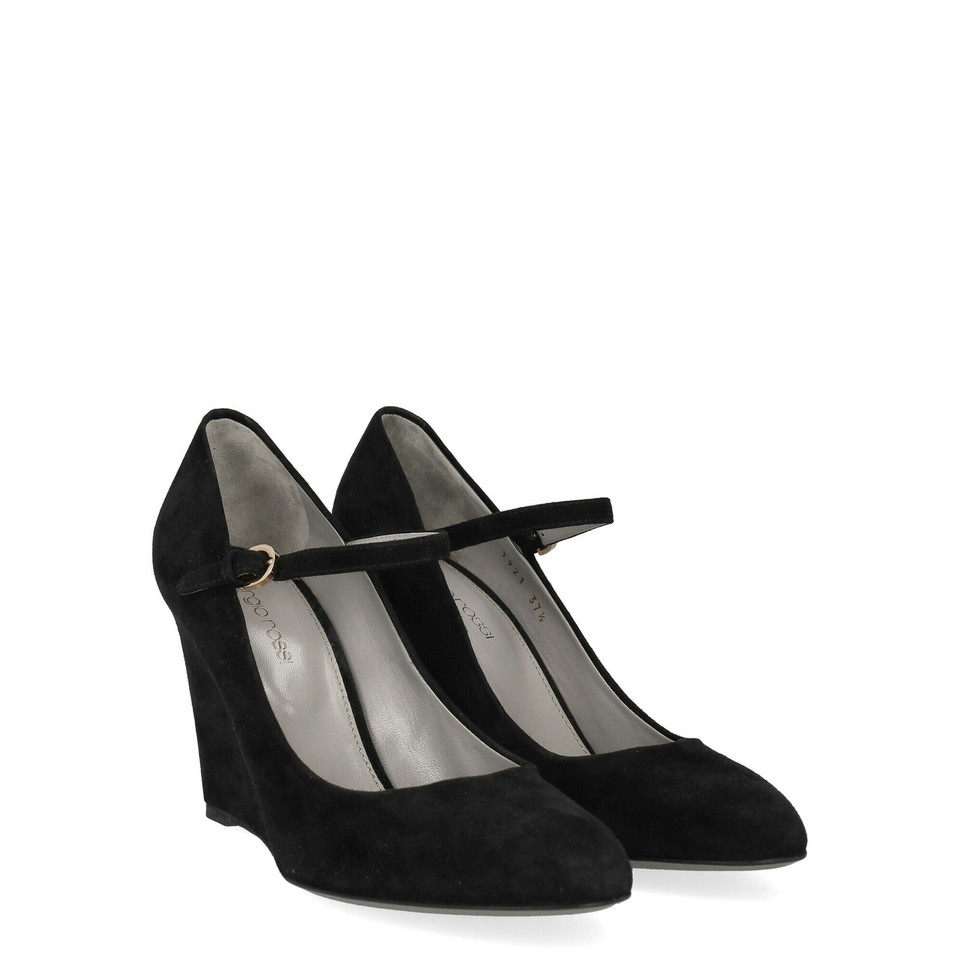 Sergio Rossi Wedges Leather in Black