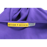 Alice + Olivia Kleid aus Seide in Violett