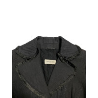 Rochas Jacke/Mantel aus Leinen in Schwarz