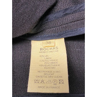 Rochas Jacke/Mantel aus Leinen in Schwarz