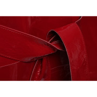 Solace London Giacca/Cappotto in Pelle verniciata in Rosso