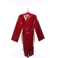 Solace London Giacca/Cappotto in Pelle verniciata in Rosso