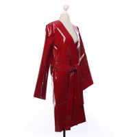 Solace London Giacca/Cappotto in Pelle verniciata in Rosso