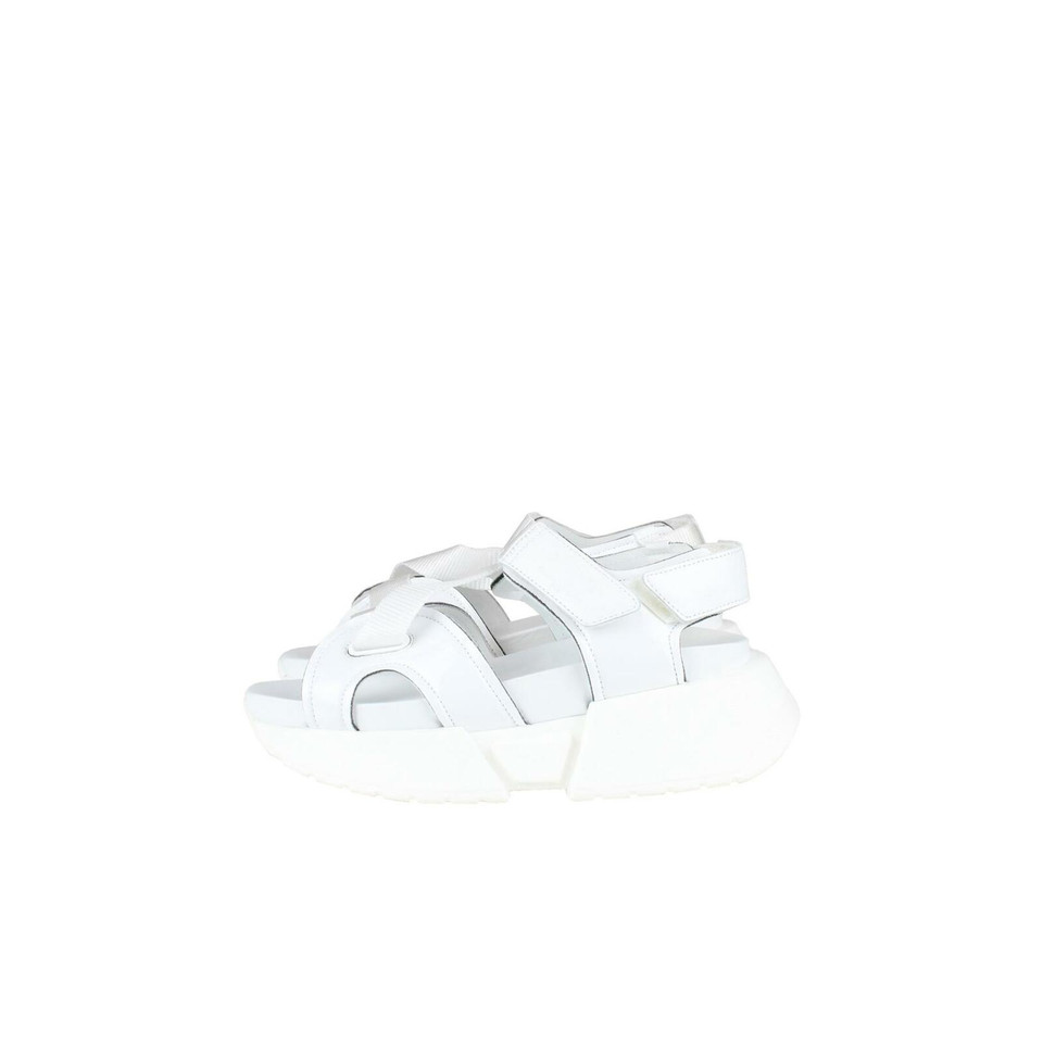 Mm6 Maison Margiela Sandalen aus Leder in Weiß
