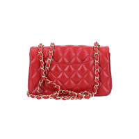 Chanel Classic Flap Bag New Mini aus Leder in Rot