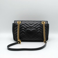 Gucci GG Marmont Flap Bag Normal Leather in Black