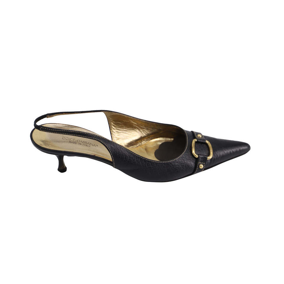 Dolce & Gabbana Pumps/Peeptoes Leer in Zwart