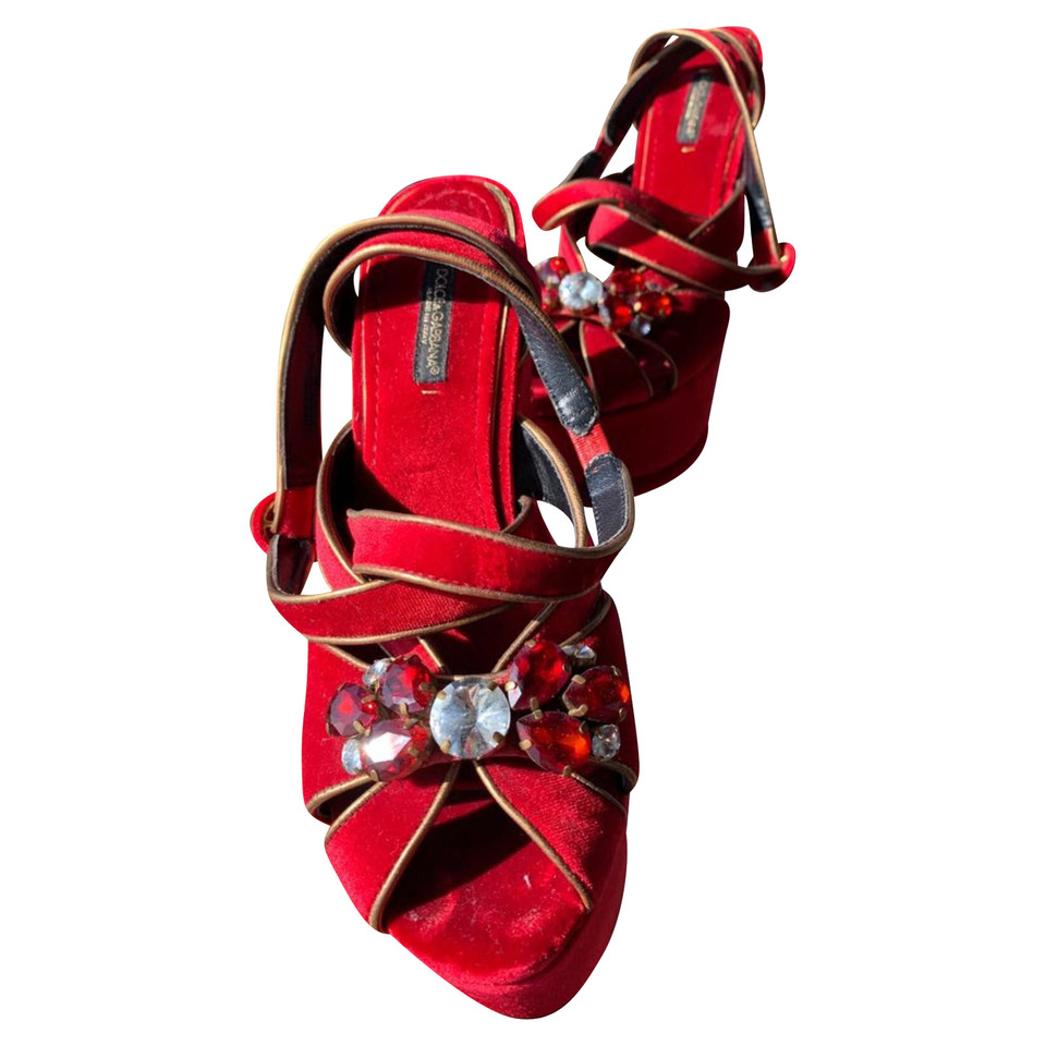 Dolce & Gabbana Sandali in Rosso