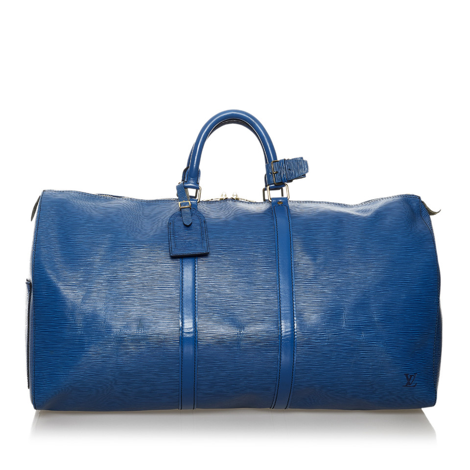 Louis Vuitton Keepall 55 in Pelle in Blu