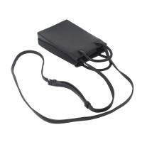 Balenciaga Shopping Phone Holder Leather in Black