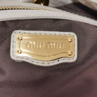 Miu Miu Umhängetasche aus Leder in Creme