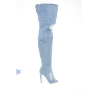 Gianvito Rossi Stiefel aus Jeansstoff in Blau