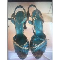 Sergio Rossi Sandals Leather in Turquoise