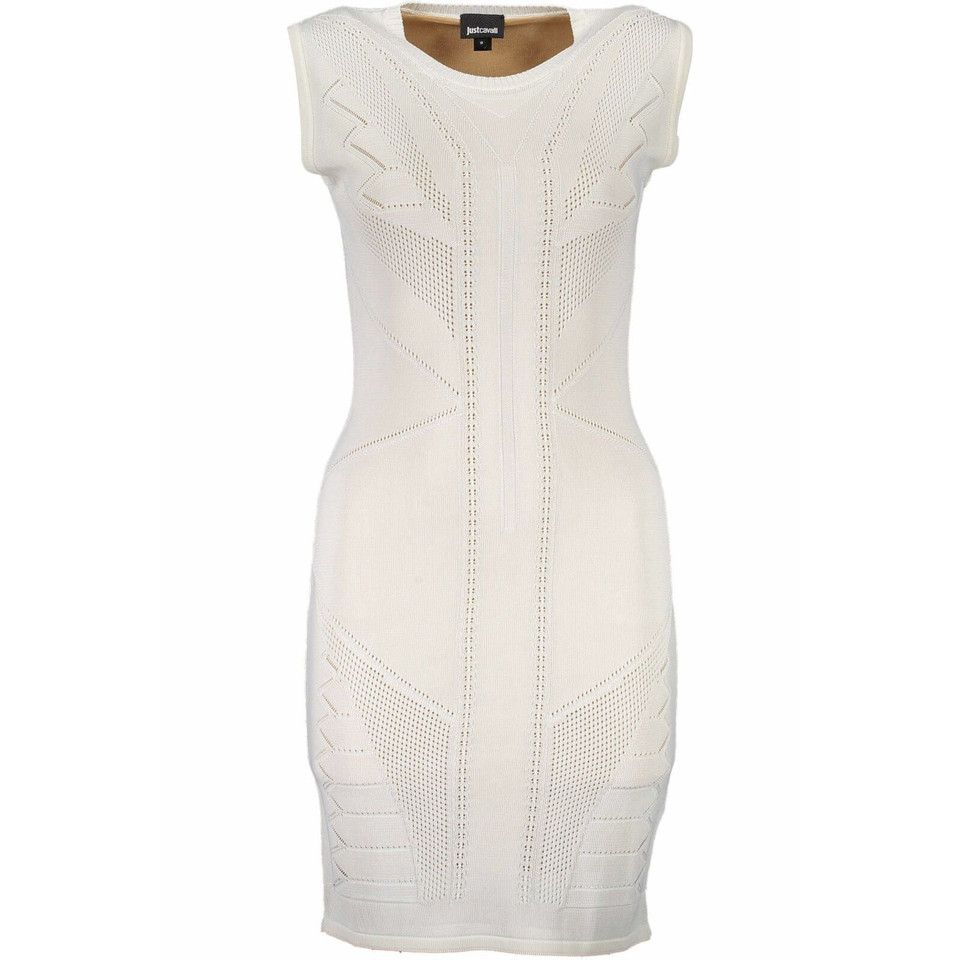 Just Cavalli Kleid aus Viskose in Weiß