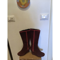 Fratelli Rossetti Stiefel aus Wildleder in Bordeaux